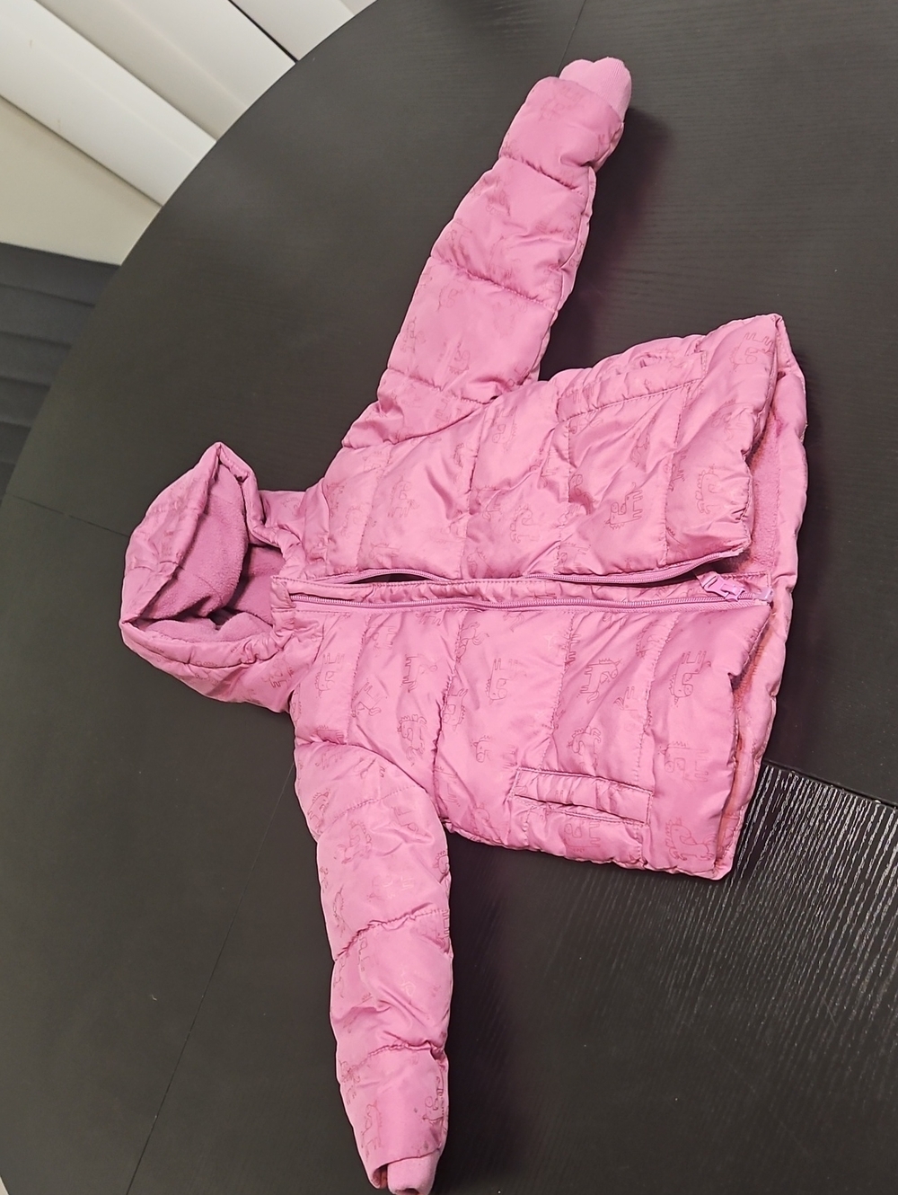 okie dokie Pink Fleece Kids Puffer Jacket